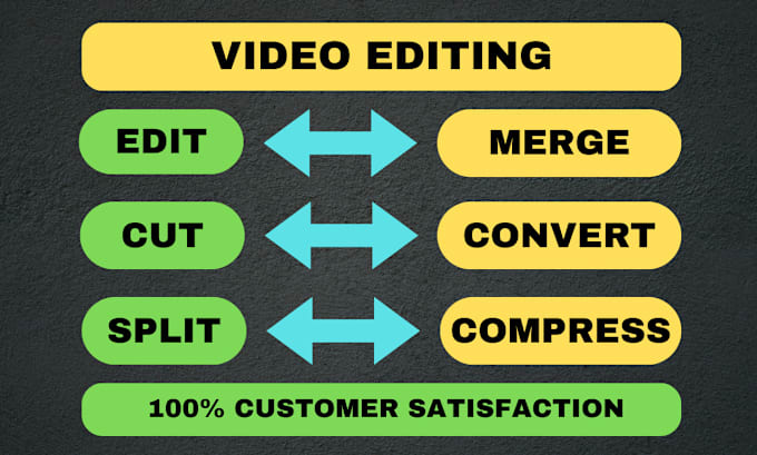 Gig Preview - Do video editing, cut, split, merge, compress or convert