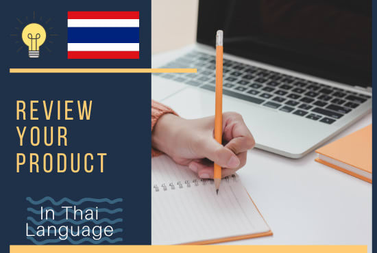 Gig Preview - Review your product in thai