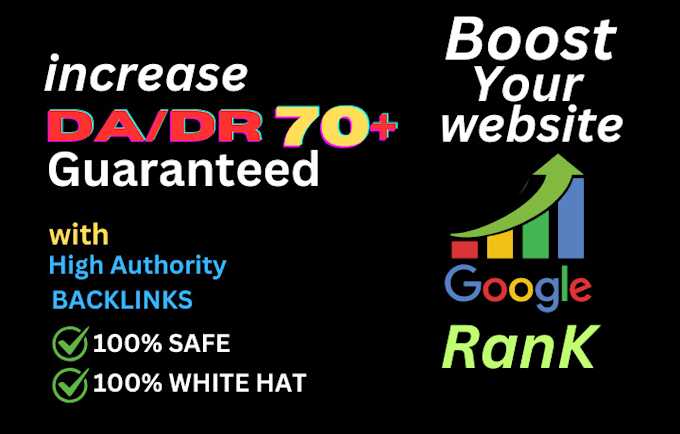 Gig Preview - Increase domain rating ahrefs dr domain authority da with authority backlinks