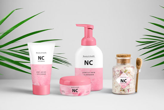 Gig Preview - Do modern cosmetics packaging and label design