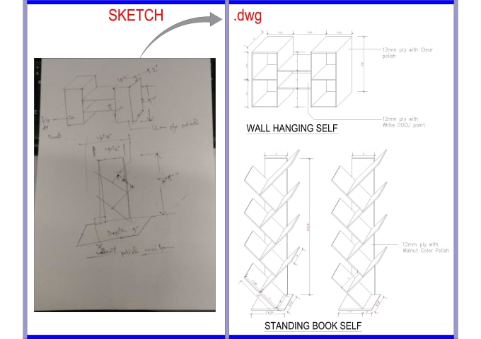 Gig Preview - Convert any pdf sketch drawing to autocad drawing rapidly