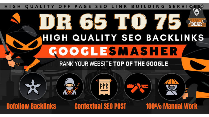 Gig Preview - Create dr 65 to 75 manual permanent dofollow quality seo backlinks