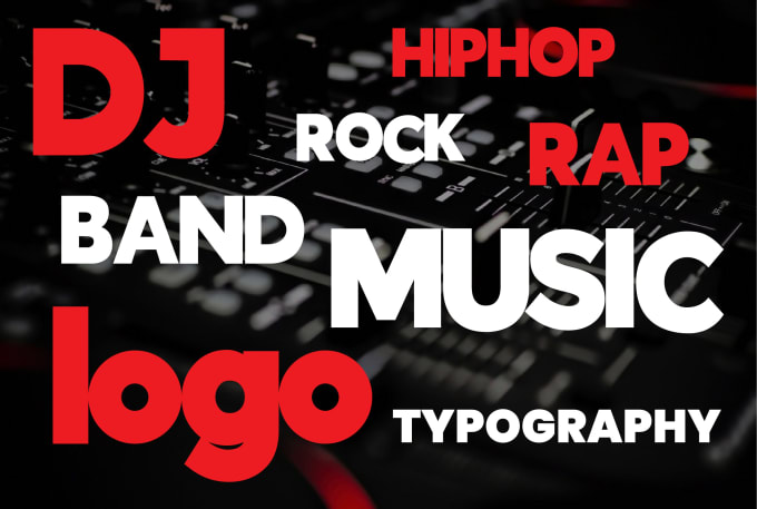 Gig Preview - Design dj rap, rock, band, music typography logo