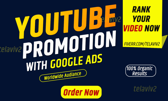 Gig Preview - Do organic youtube video promotion with google ads