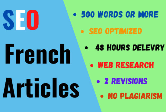 Gig Preview - Write an exclusive SEO french articles