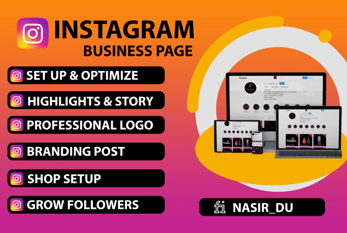 Gig Preview - Create instagram business page, social media