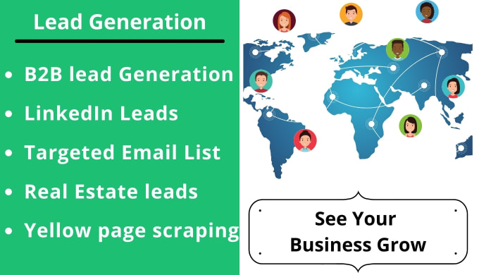 Gig Preview - Do b2b lead generation, linkedin leads, and business leads