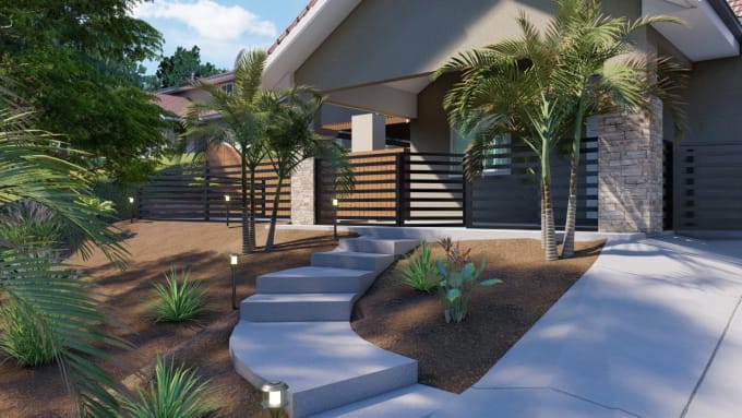 Gig Preview - Design your landscape garden in realistic 3d views