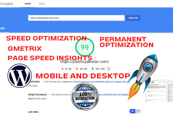 Gig Preview - Use wp rocket for wordpress speed optimization on gtmetrix, pagespeed insights