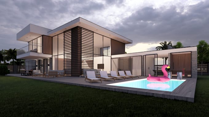 Gig Preview - Do architectural 3d house rendering or animation walkthrough