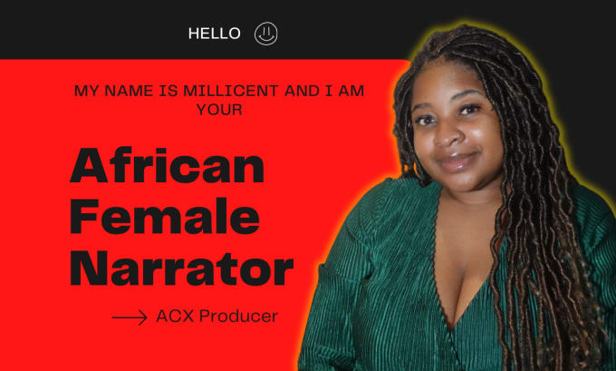 Gig Preview - Be your female african narrator in english and shona