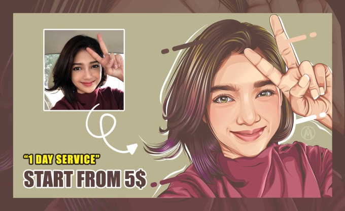 Bestseller - illustrate your photo into amazing vector portrait