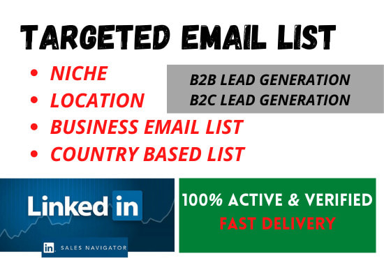 Gig Preview - Build niche targeted email list in 6 hours