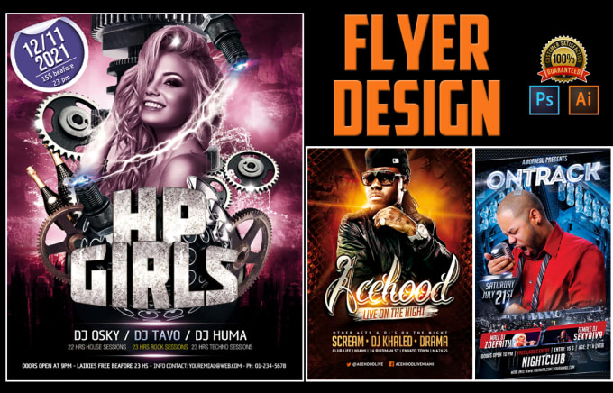 Gig Preview - Design professional food, sports, party or any custom flyer