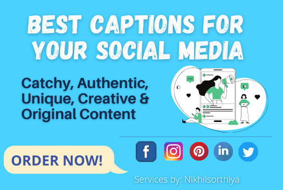 Gig Preview - Write captivating social media captions with targeted hashtags