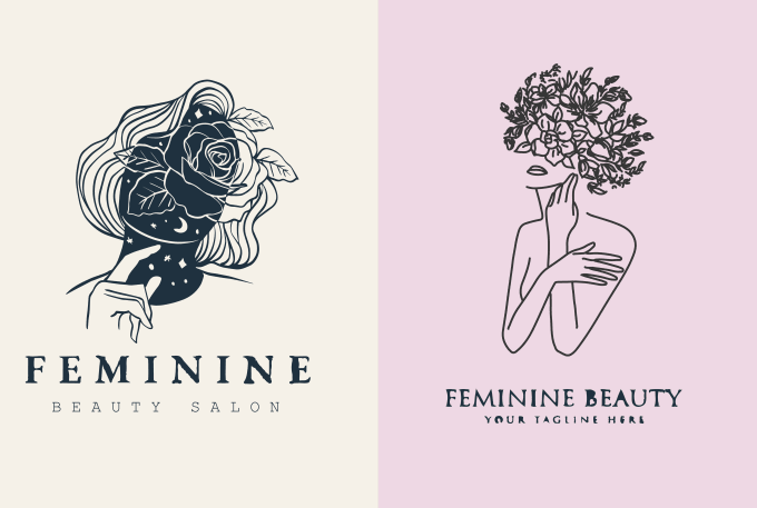 Gig Preview - Create minimal line art feminine hand drawn logo design