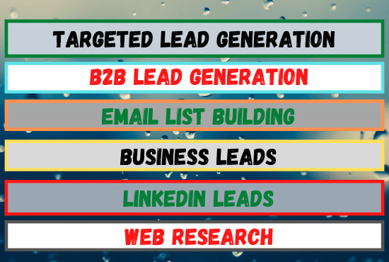 Gig Preview - Do b2b lead generation,targeted linkedin lead generation,b2b email list building