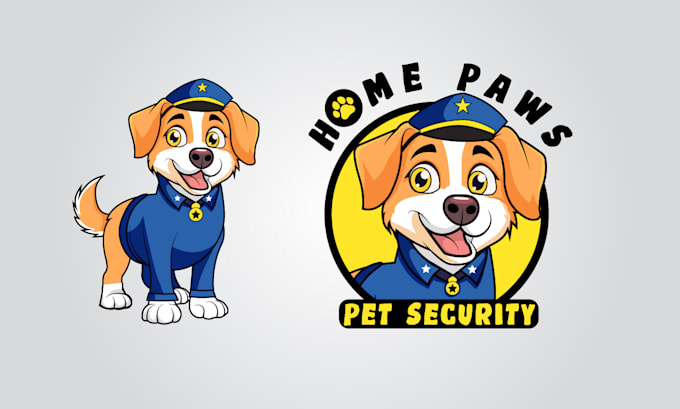 Gig Preview - Design custom cartoon mascot pet dog logo