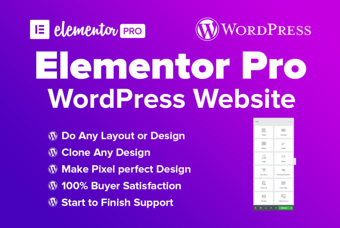 Gig Preview - Do wordpress website design using elementor pro