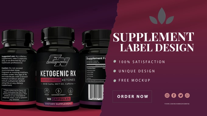 Gig Preview - Create supplement label design in 24 hours