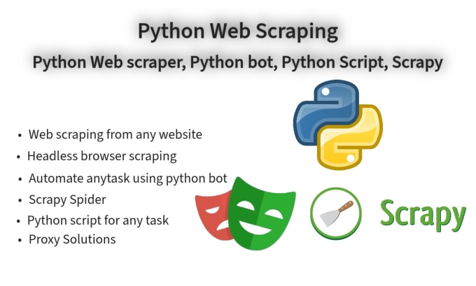 Gig Preview - Do python web scraping and build python web scraper and python bots