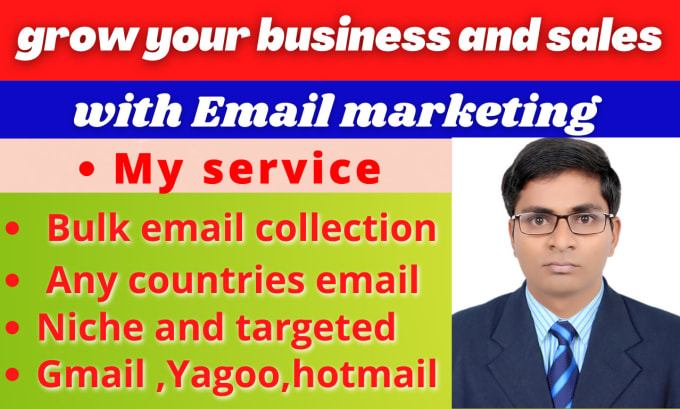 Gig Preview - Provide bulk email collection niche targeted email list for marketing