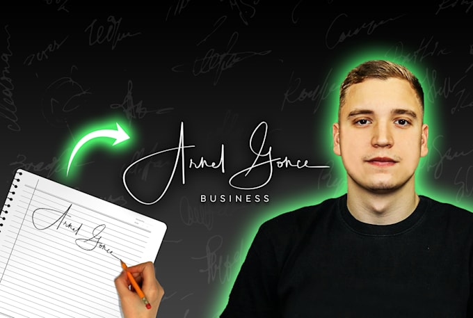 Gig Preview - Turn your signature into an elegant logo or watermark