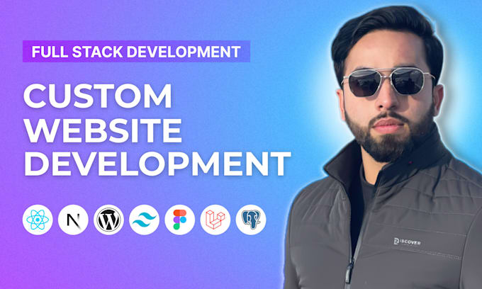 Gig Preview - Do custom website development react node laravel front end backend developer