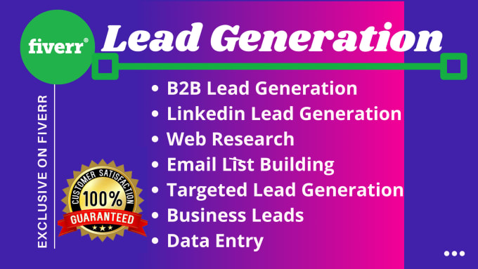 Gig Preview - Do b2b lead generation and linkedin lead generation