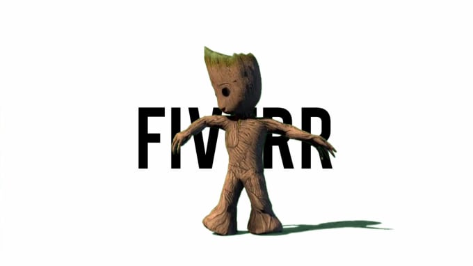 Bestseller - make the baby groot dance in front of your logo or text