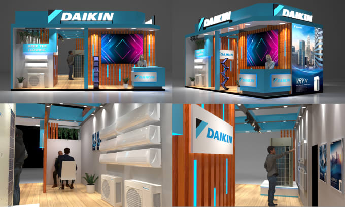 Gig Preview - Make 3d exhibition stand, booth, kiosk, product display