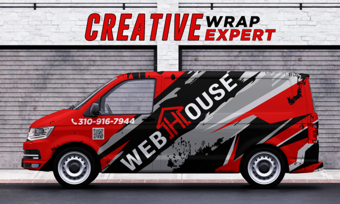 Gig Preview - Design a vehicle wrap, car wrap, food truck wrap and trailer wrap design