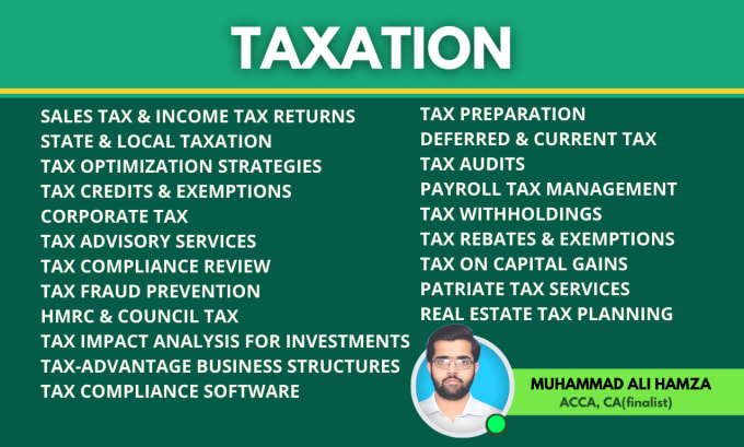 Gig Preview - Assist in tax preparation and other taxation tasks