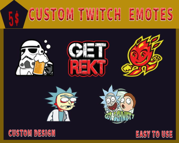 Gig Preview - Design custom twitch emotes and badges