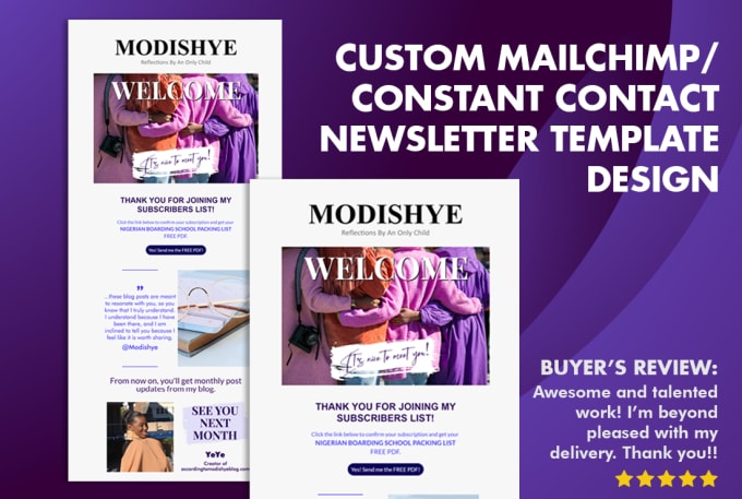 Gig Preview - Design editable constant contact newsletter email template