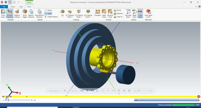 Gig Preview - Do a cnc programming on mastercam for turn mill and lathe