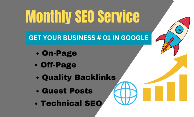 Bestseller - provide complete monthly SEO service