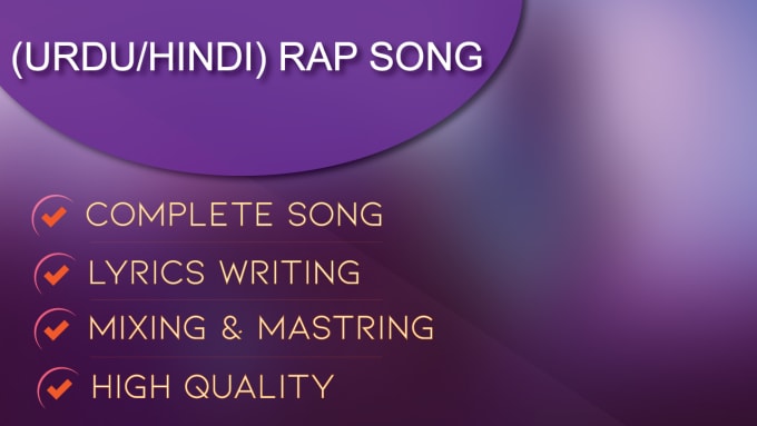 Gig Preview - Make your urdu,hindi rap song