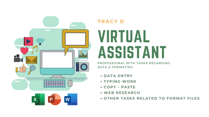 Gig Preview - Be your virtual assistant and data entry