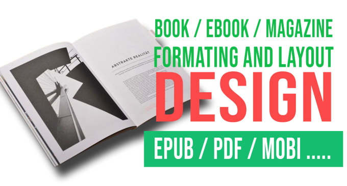 Gig Preview - Do book, ebook and magazine formating layouts design