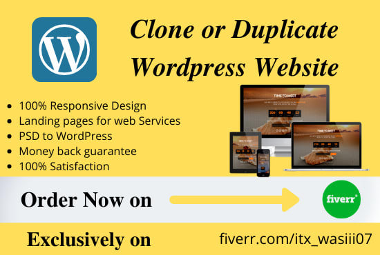 Gig Preview - Clone, copy or replicate wordpress website in 1 day