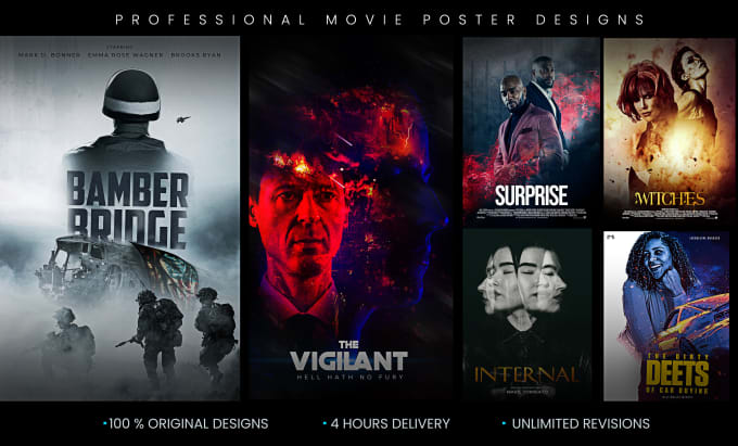 Bestseller - design a premium movie poster film poster