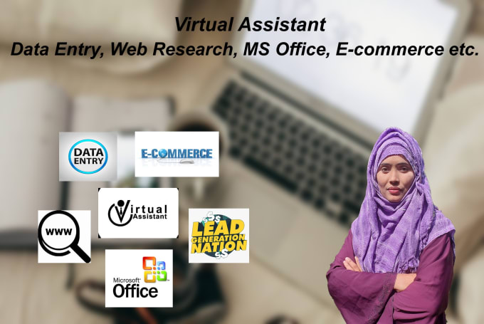 Gig Preview - Be the perfect virtual assistant for data entry or web research etc