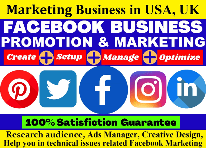 Gig Preview - Do facebook advertising, promotion and marketing for your business in USA, UK