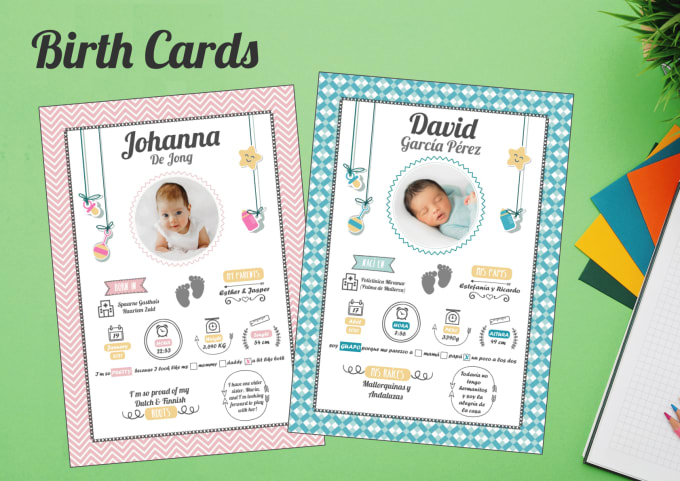 Gig Preview - Design a birth card