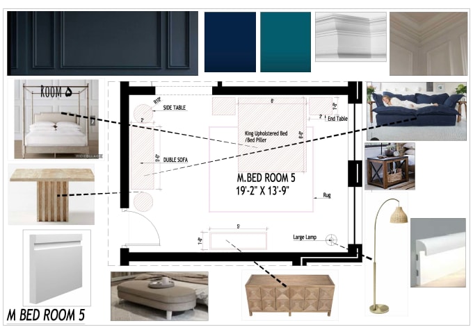 Gig Preview - Do interior design floor plans, mood boards, shopping list