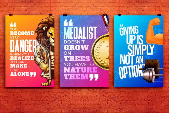 Gig Preview - Design motivational quotes canvas wall art for you