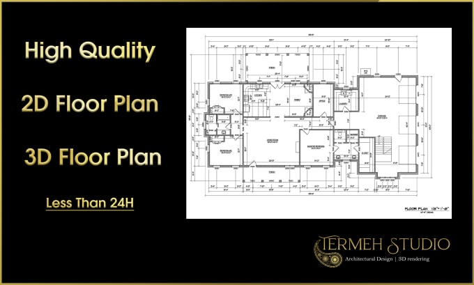 Gig Preview - Create architectural 2d floor plan, 3d floor plan