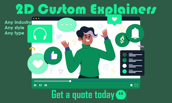 Gig Preview - Create explainer video or 2d custom animation