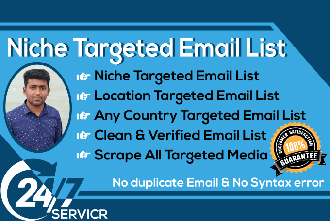 Gig Preview - Collect niche targeted email list for email marketing